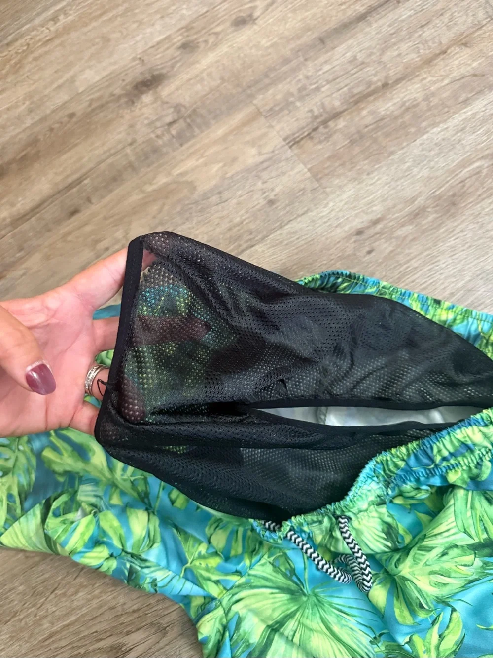 Franks Australia Green Tropical Leaf Print Swim Shorts